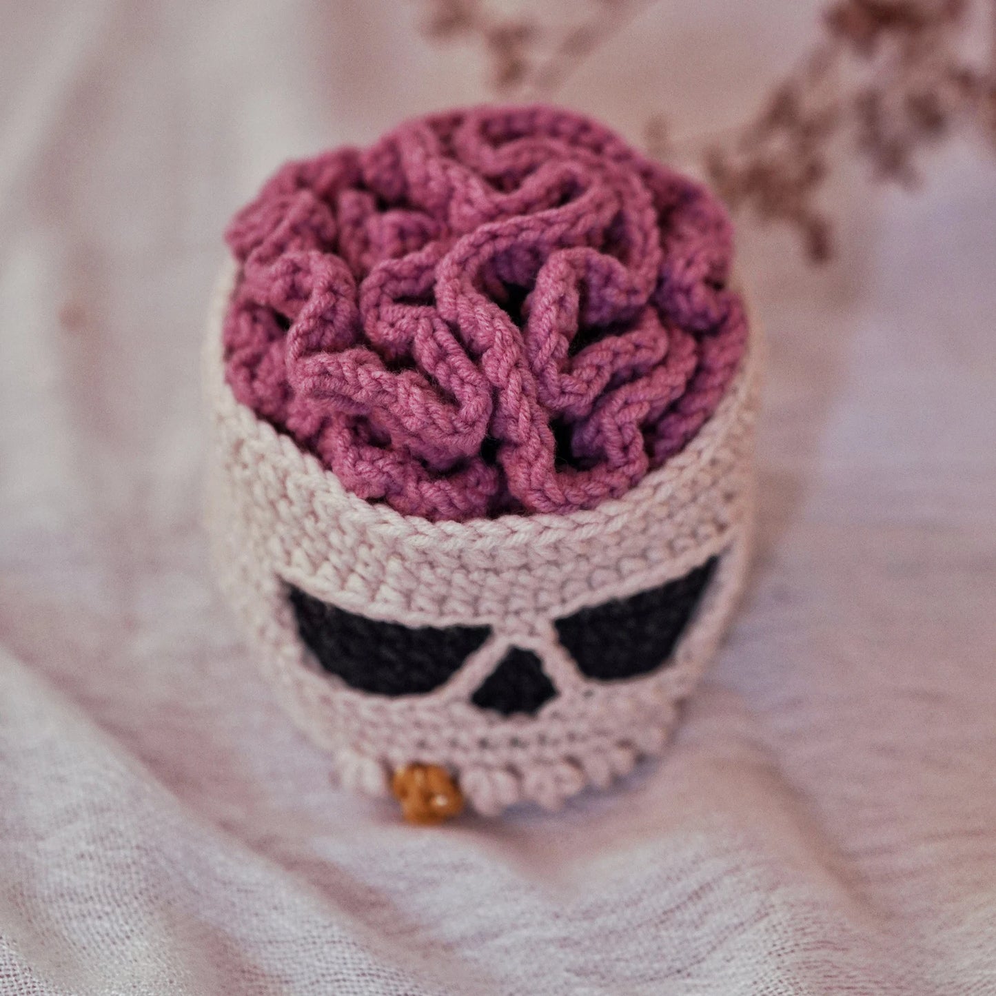 Brainy Skull Coaster set Crochet Pattern