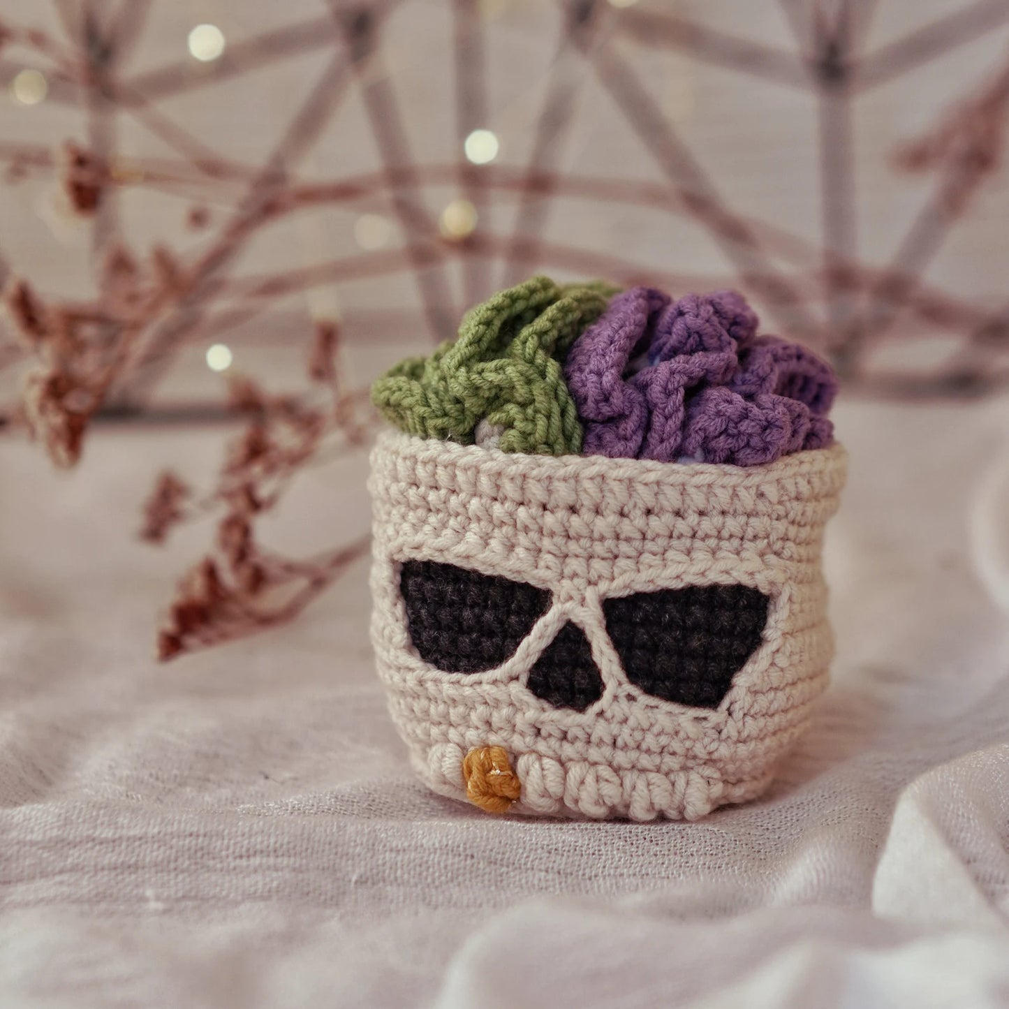 Brainy Skull Coaster set Crochet Pattern
